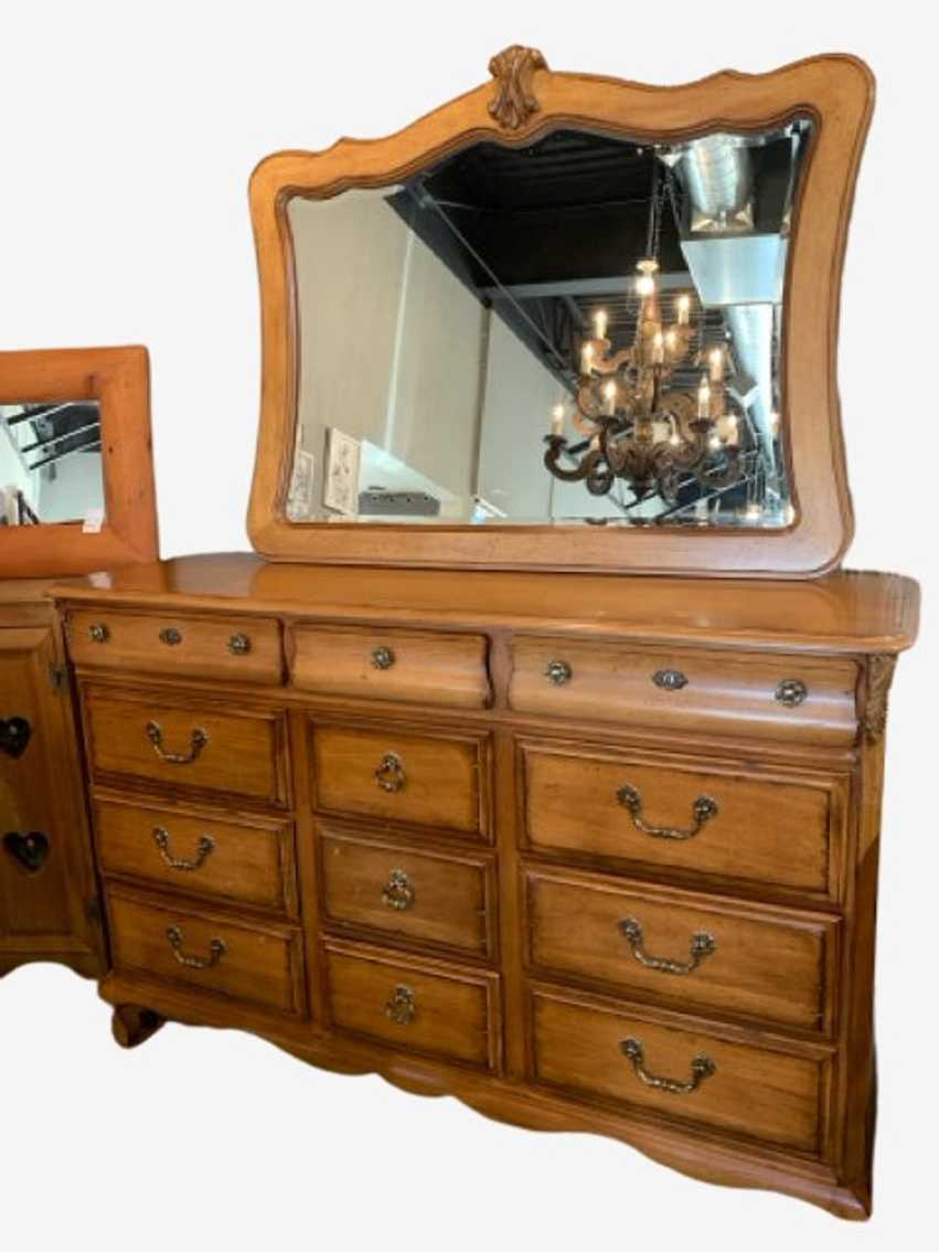Lexington Wooden Dresser With 12 Drawers And Mirror - image 0