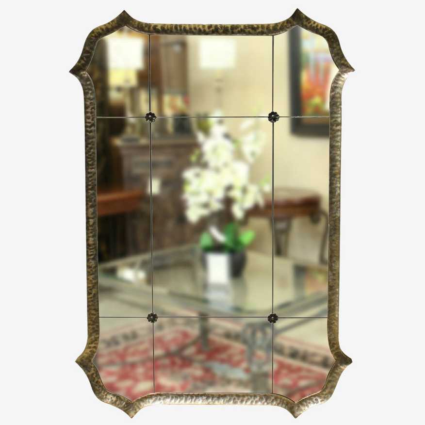 Uttermost Hammered Silver Framed Wall Mirror - image 0