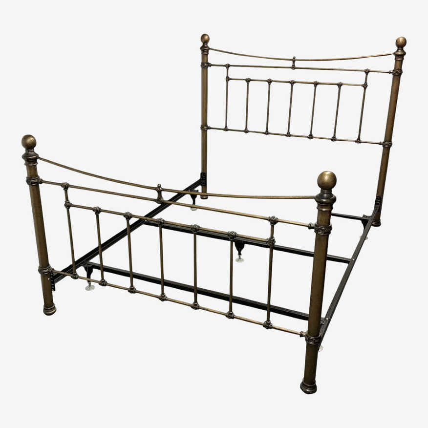 Queen Size Pottery Barn Whitney Brass Bed Frame - image 0