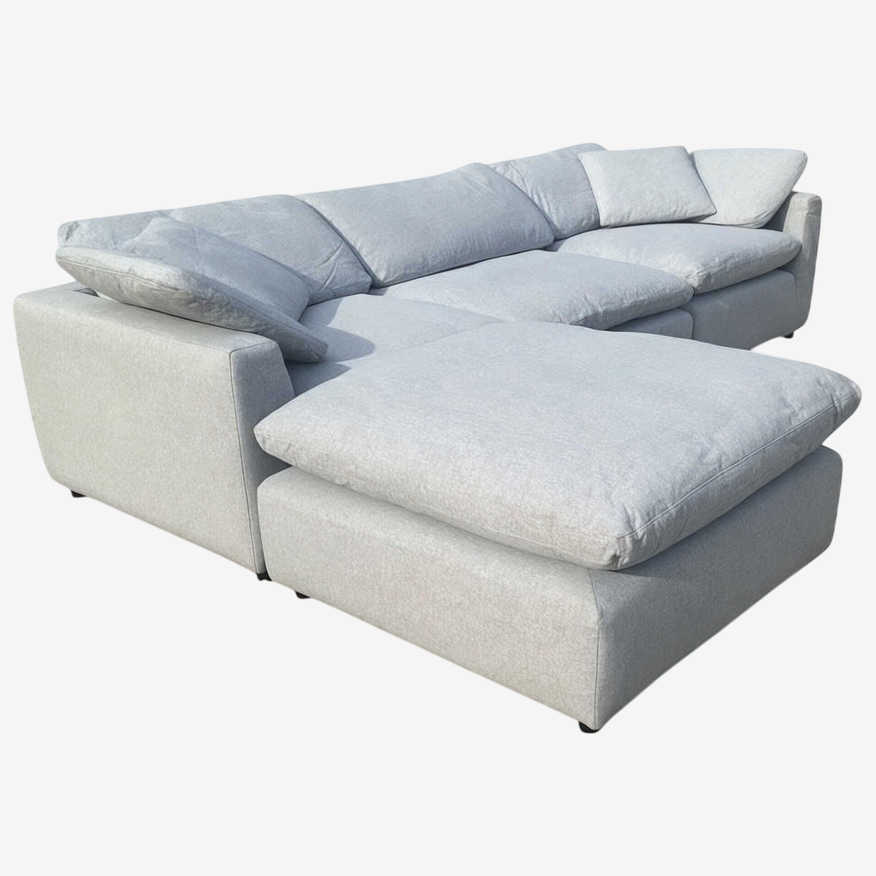 Light Gray Cloud Couch - New - image 0