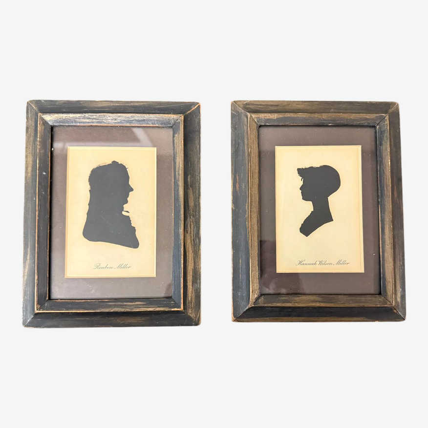 Circa 1775 Reuben & Hannah Miller Regency Silhouettes Portraits, a Pair - image 0
