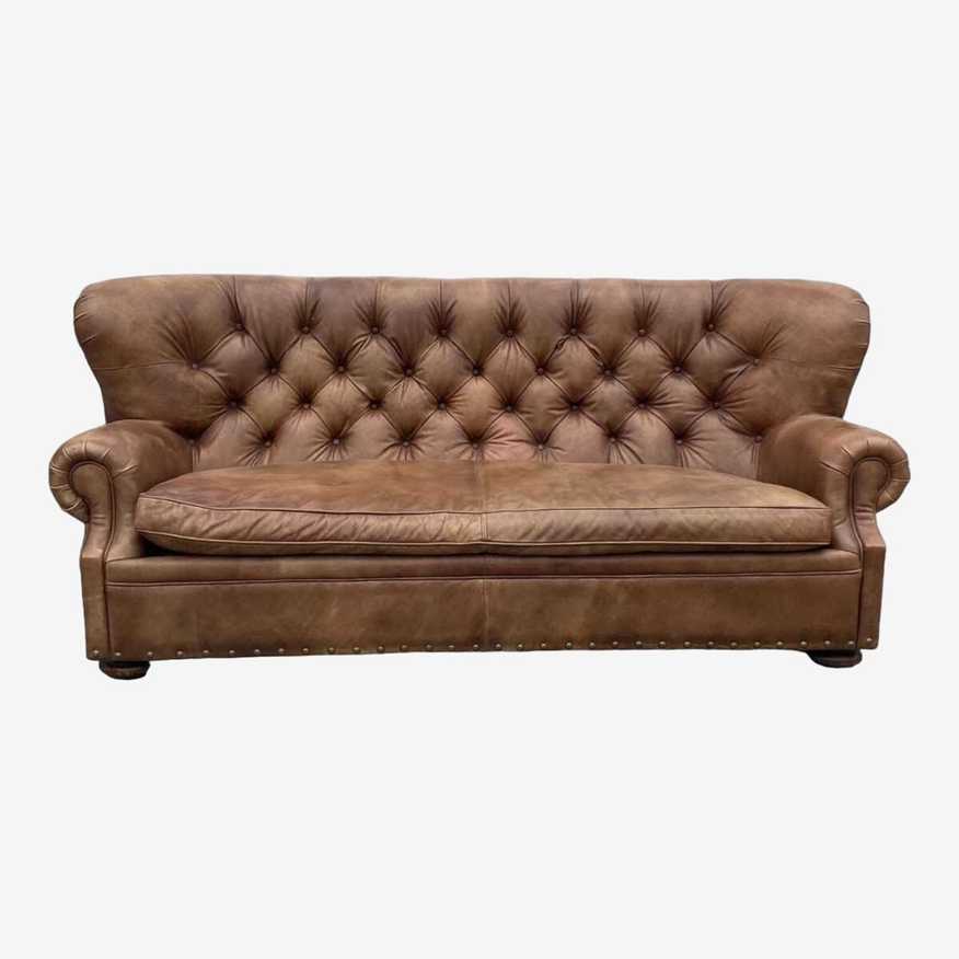 Restoration Hardware Updated Classic Chesterfield Leather Sofa - image 0