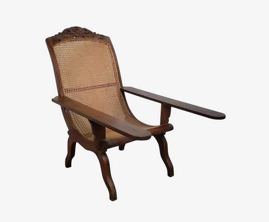 Antique Paddle Arm British Colonial Plantation Chair ~ Lounge Chair - image 0