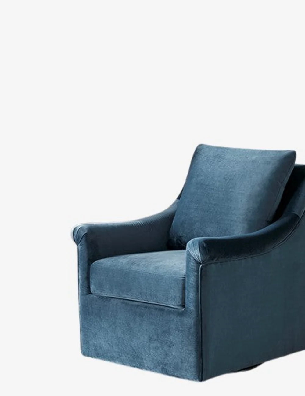 Deanna Upholstered Blue Swivel Accent Chair - image 0