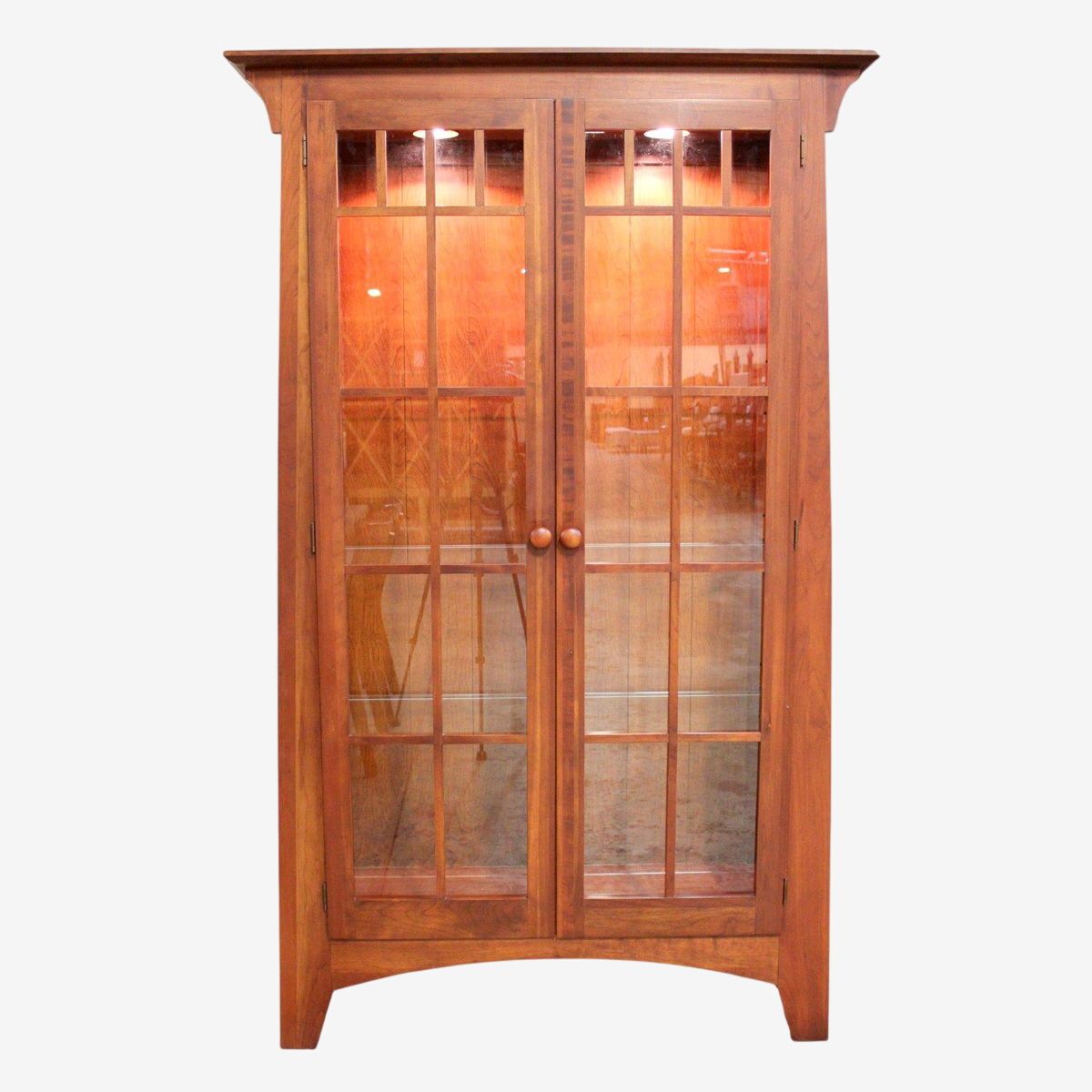 Ethan Allen 'American Impressions' Cherry Glass Door Curio Cabinet