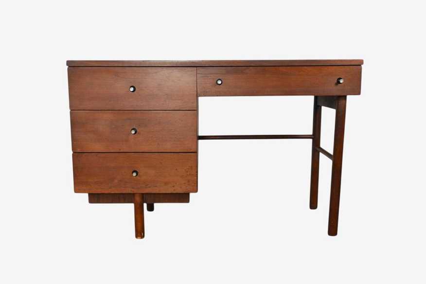 Mid century walnut writing desk in walnut by stanley #1 - image 0