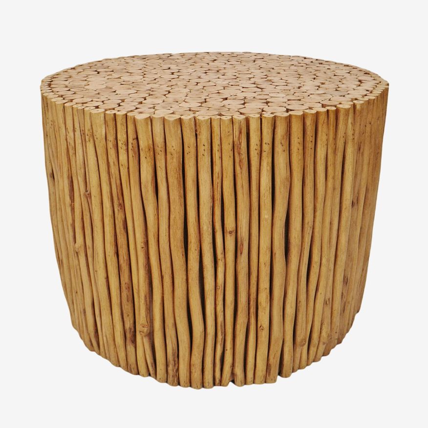 Round Natural Wood Twig Table - image 0