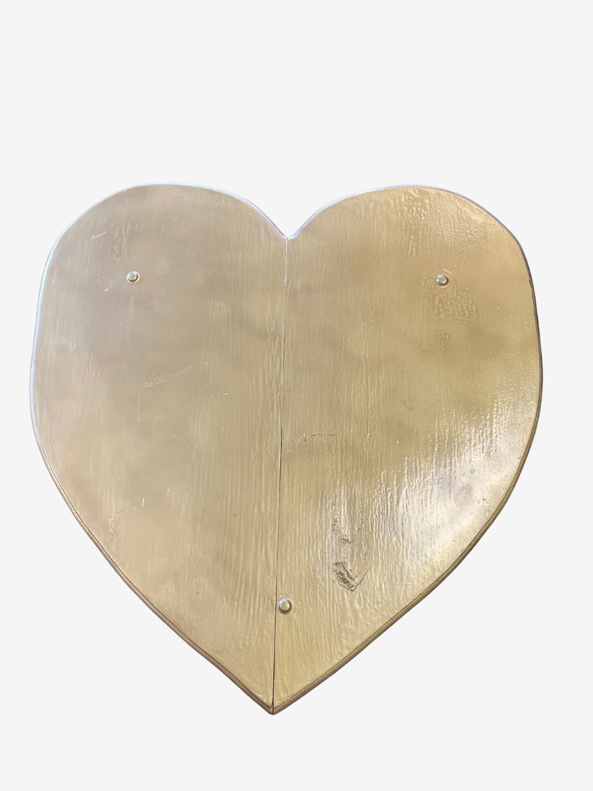 Gold Heart-Shaped Side Table - image 0
