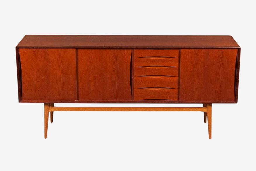 Large teak + oak credenza by fredrik kayser - image 0