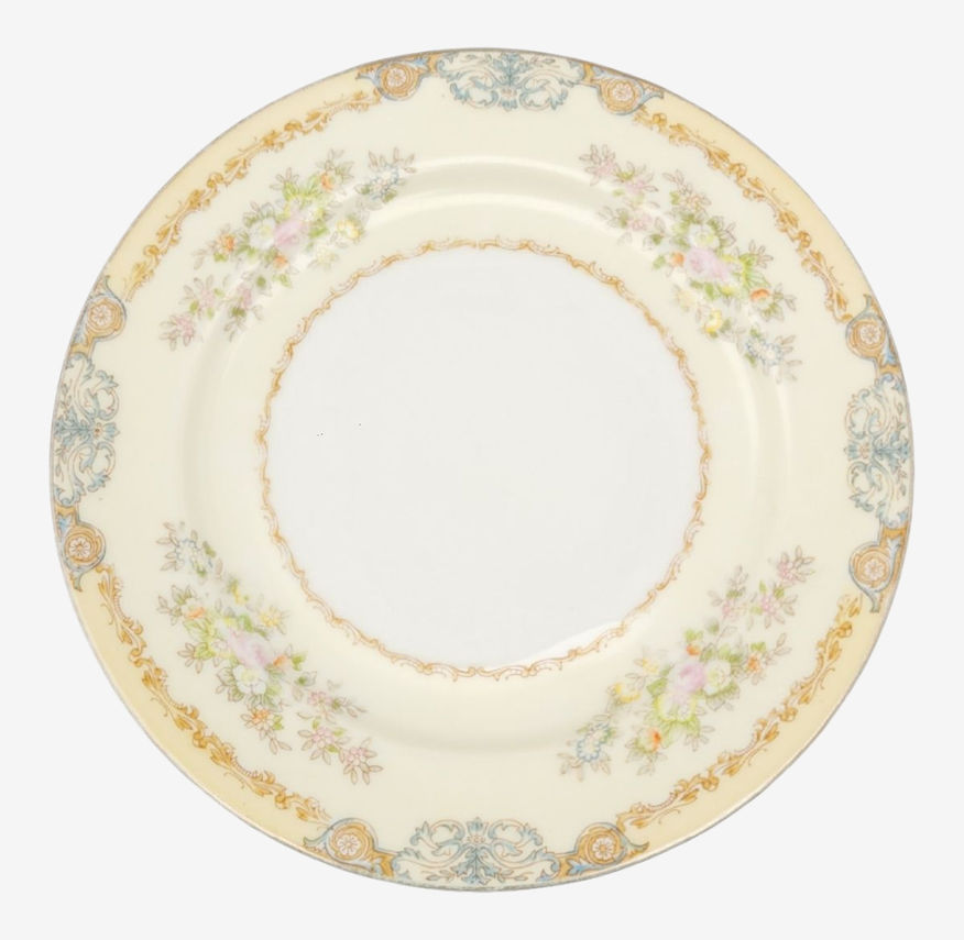 Vintage Meito Japanese China Yellow Floral Appetizer Salad Plate - image 0