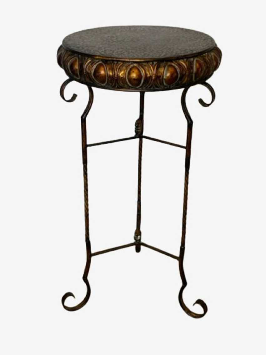 Round Copper Plant Stand - image 0