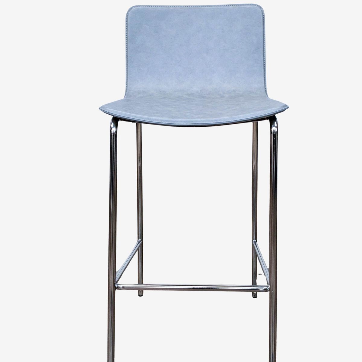 CB2 Leather Strut Barstool Kashew