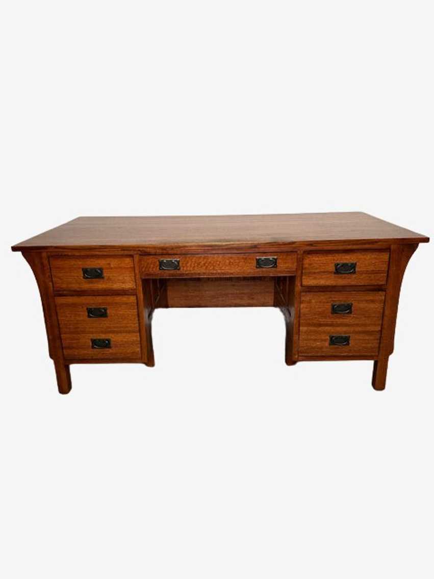 Kimball Mission Style 5 Drawer Wooden Desk - image 0