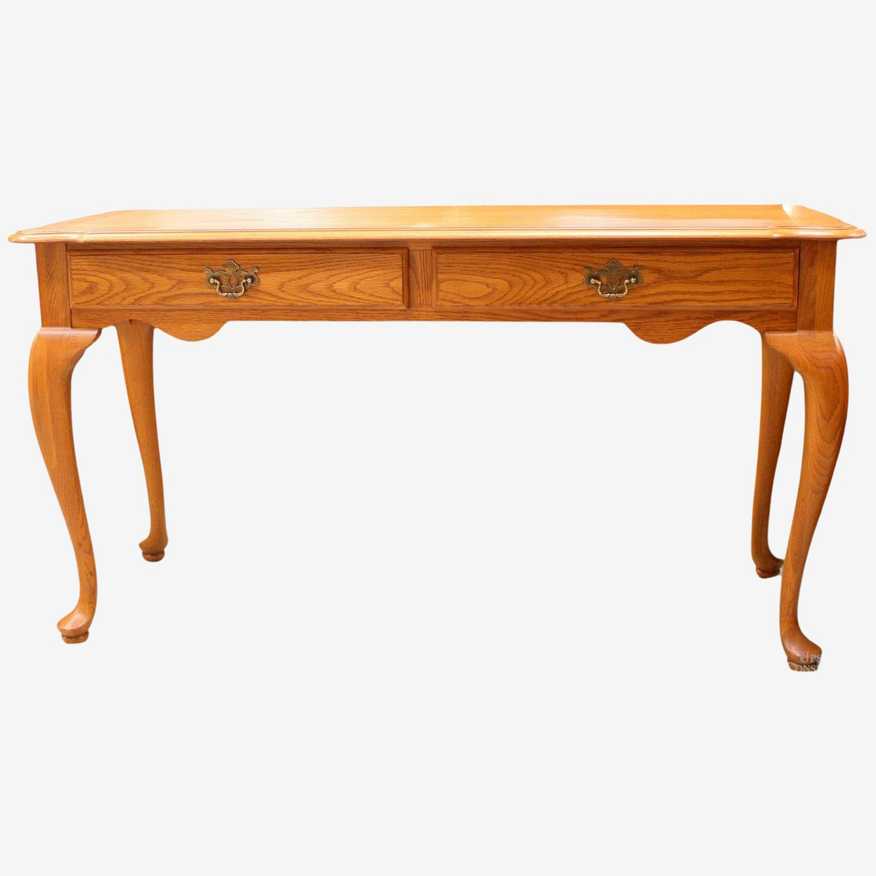 Thomasville Queen Anne Oak Console Table - image 0