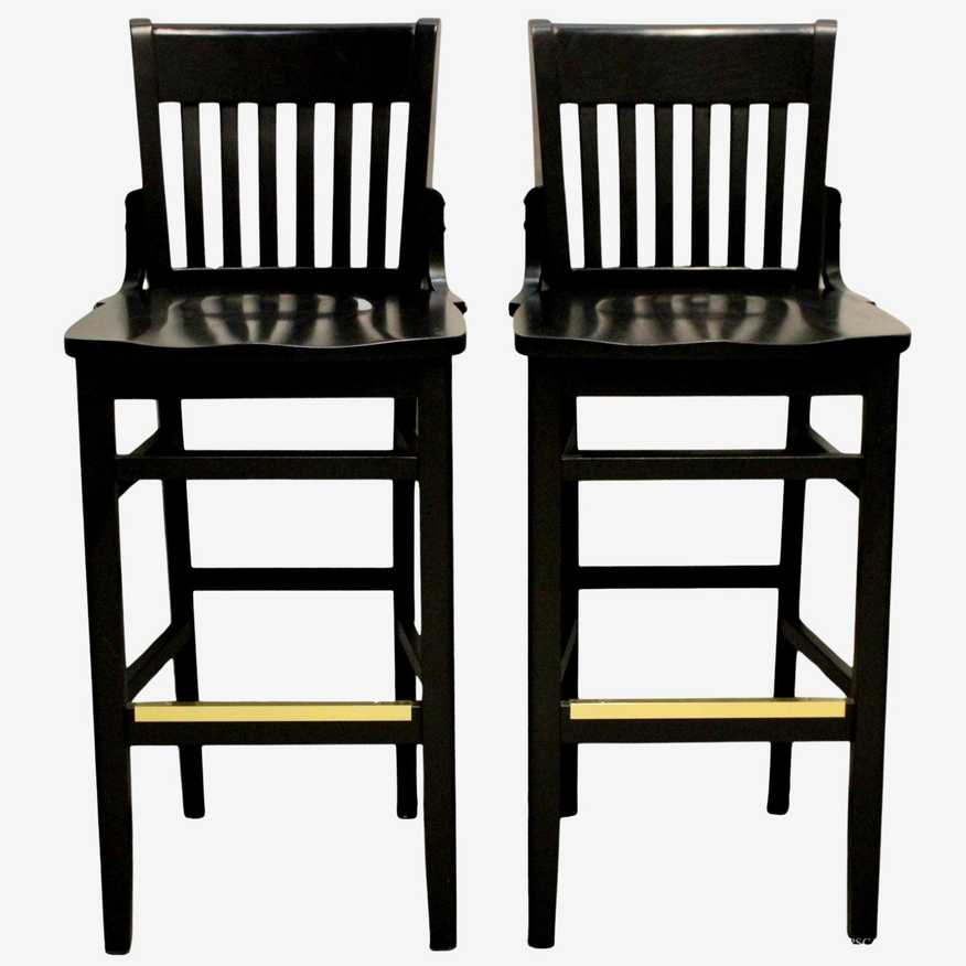 Holsag Canada Pair of Black Bar Stools - image 0