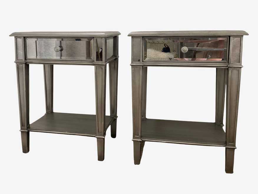 Pier1 Hayworth silver mirrored Nightstands set of 2  - image 0