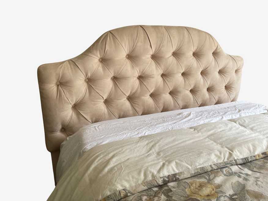 Ballard Design Beige Tufted Queen Bed Micro Fiber Head Board AF215-4 - image 0