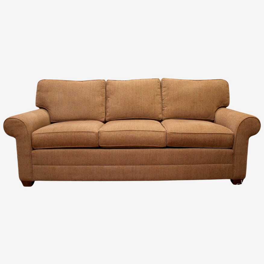 Ethan Allen Brown Tweed Sofa - image 0