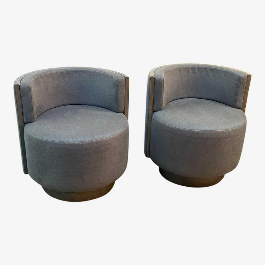 A. Rudin No.735 Swivel Lounge Chairs, a Pair - image 0