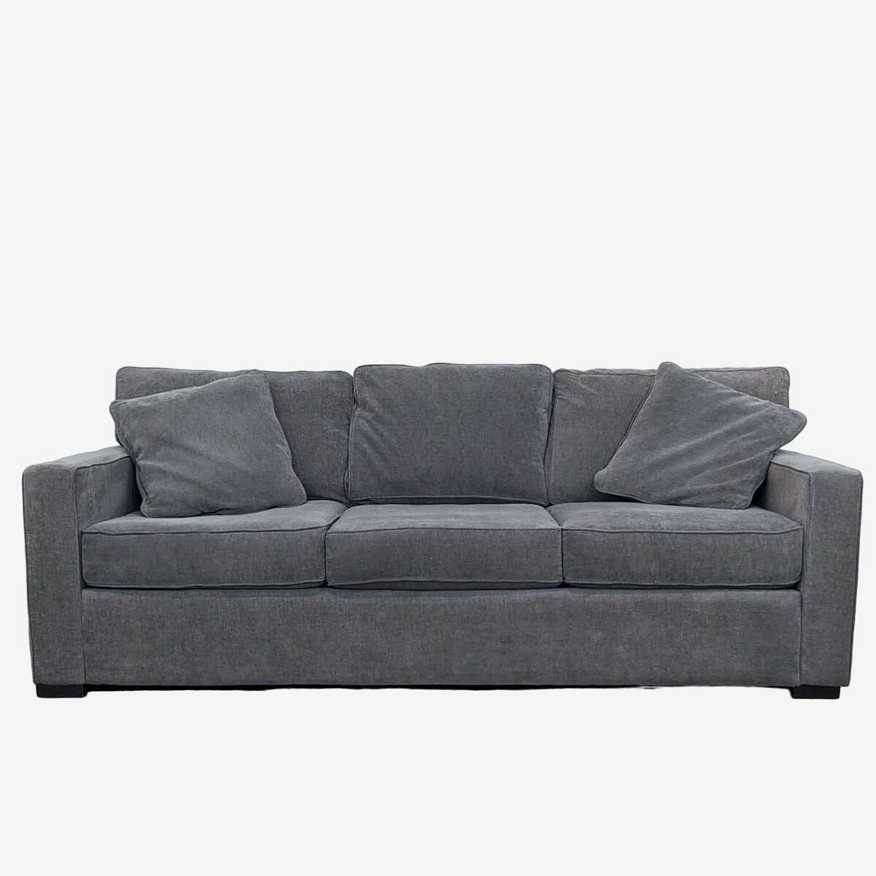 Macy's 3-Seat Radley Gray Fabric Sofa - image 0