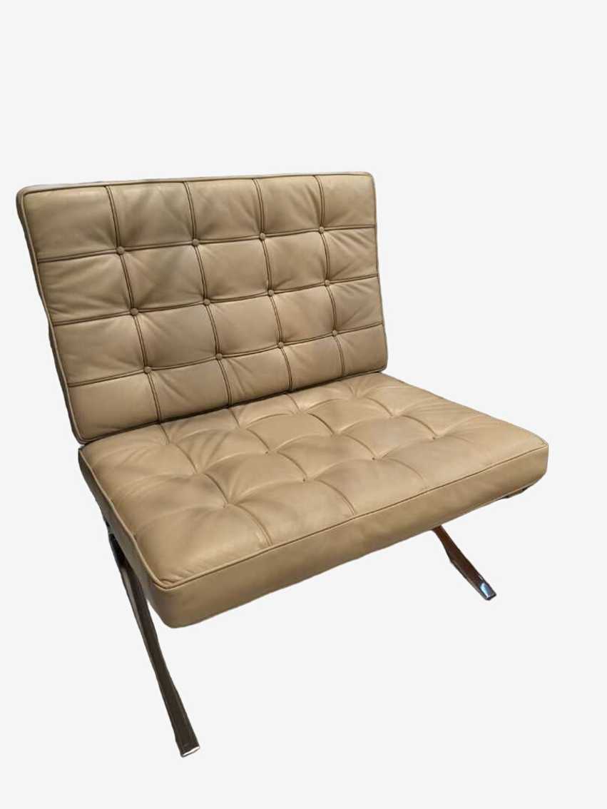 Barcelona Style Sand Leather Chair - image 0
