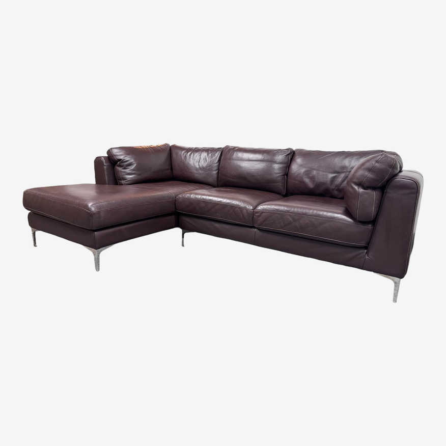 Design Within Reach Albert Brown Leather Sectional - image 0