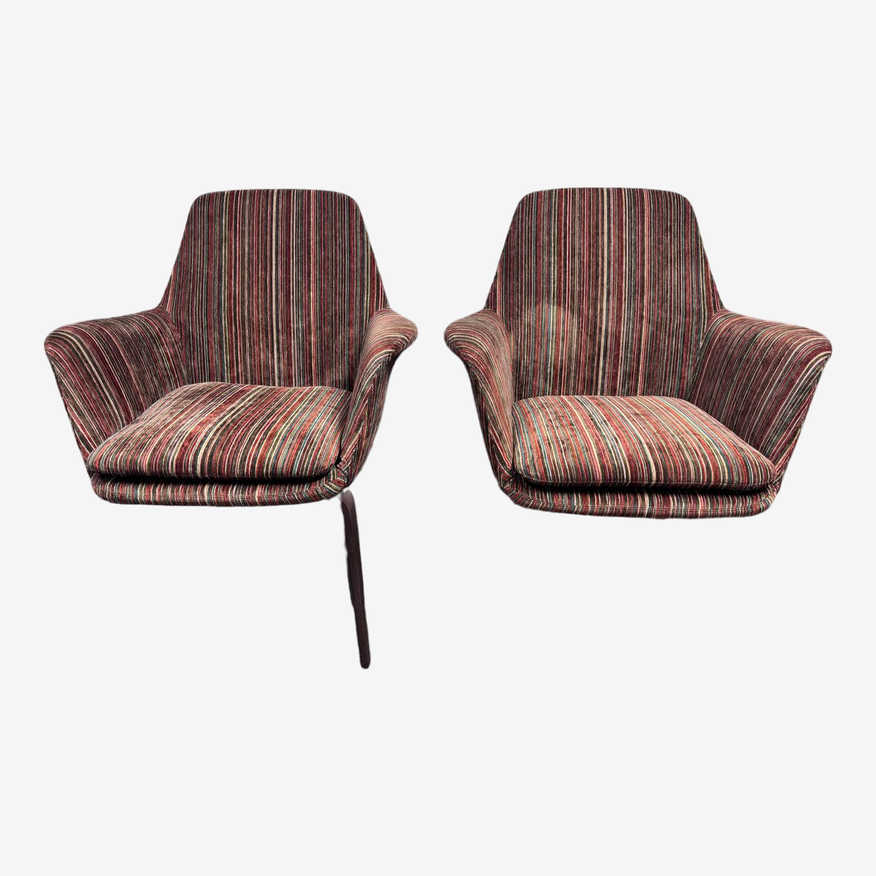Minotti York Missoni Fabric Arm Chairs, a Pair - image 0