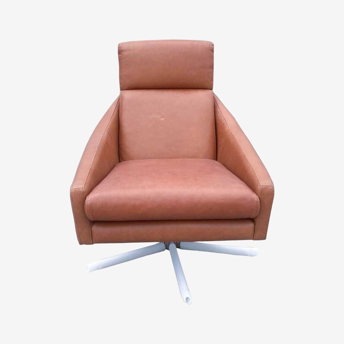 West Elm Austin Swivel Chair Kashew