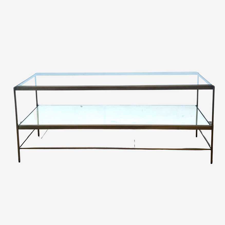 Pottery Barn Glass Top Coffee Table - image 0