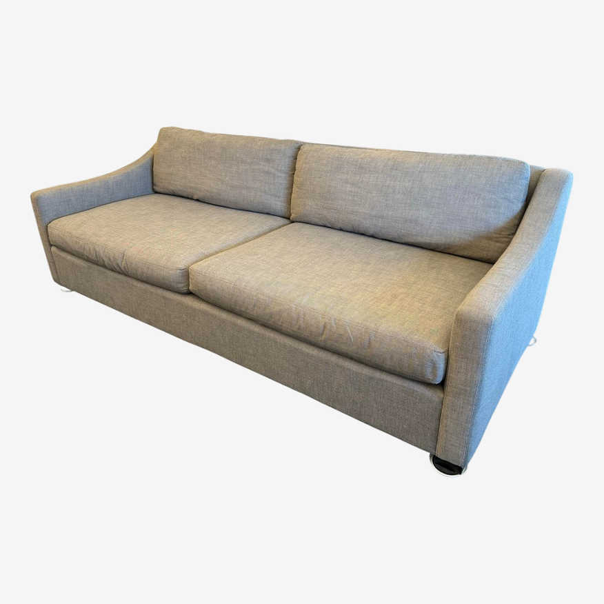 Restoration Hardware Belgian Slope Arm Linen Sofa. - image 0