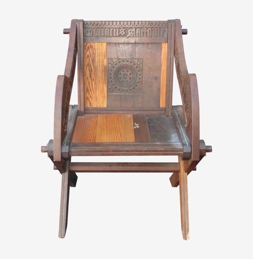 Vintage Glastonbury Carved Wood Chair - image 0
