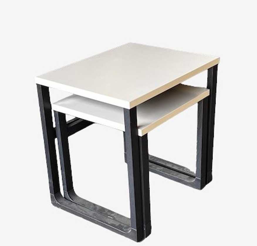 IKEA Rissna High Gloss White Nesting Tables VC212-18 - image 0