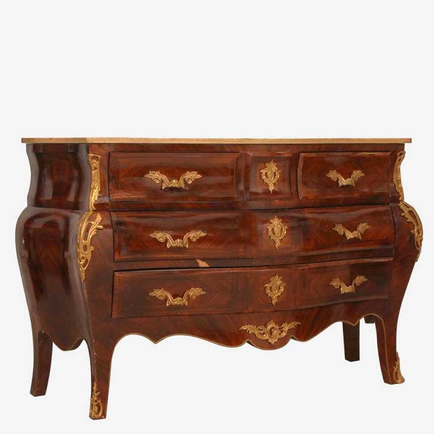 Antique Louis XV Style Dresser with Marquetry Inlay C1920s - image 0