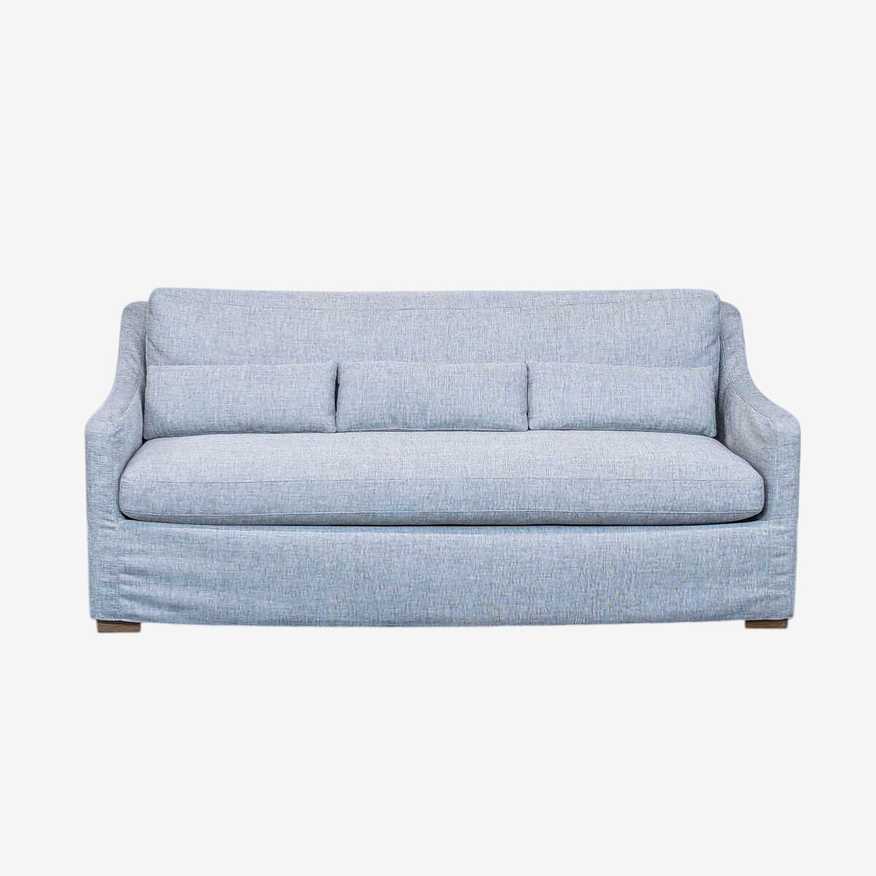 Interior Define Ella Modern 3-Seat Sofa with Slipcover in Haze Performance Pebble  - image 0