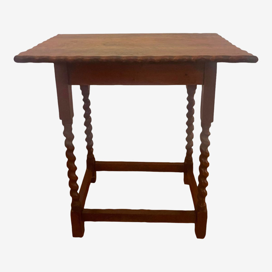 1920s Antique Tiger Oak Side Table - image 0