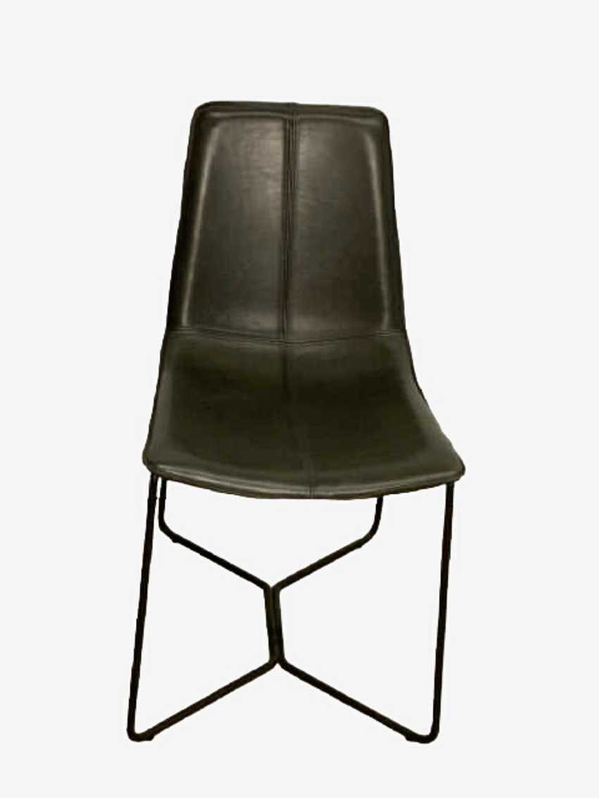 West Elm Slope Dining Leather Chair - image 0