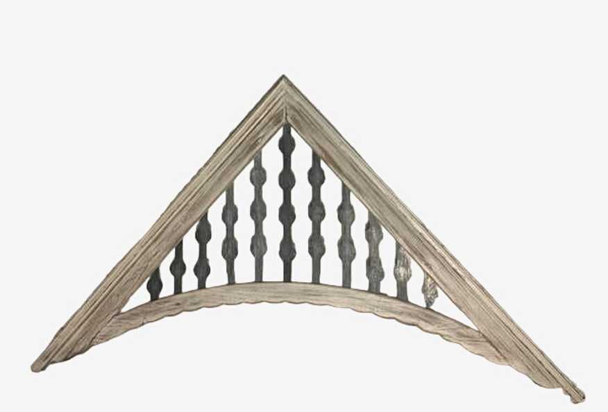 Distressed White Wood And Metal Arch Wall Decor - image 0