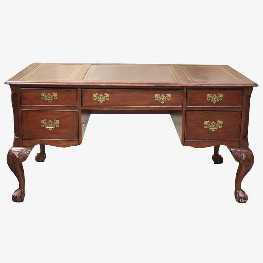 Hekman Leather Top Executive Desk - image 0
