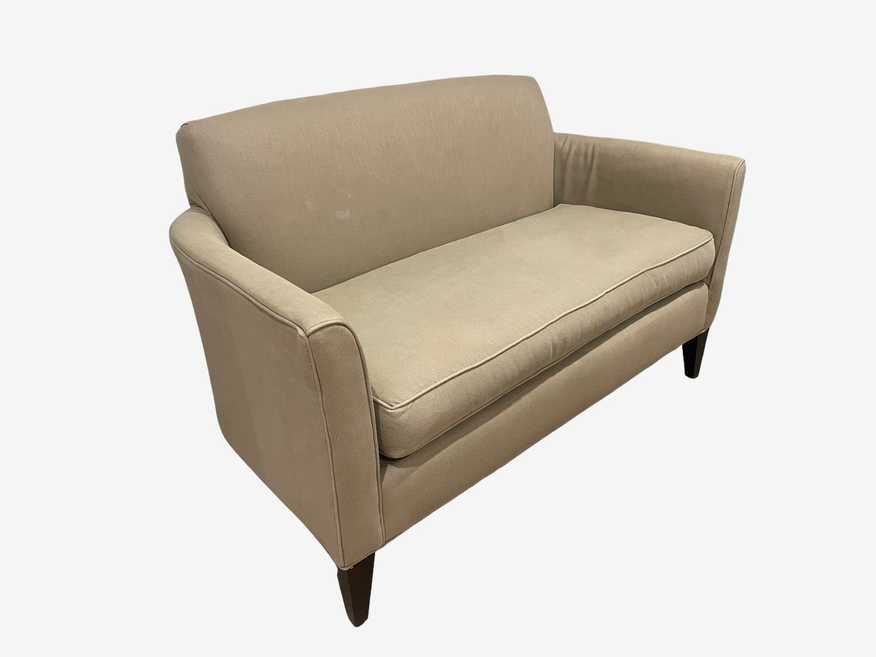 Pottery Barn Marcel Beige Upholstered Mini Sofa