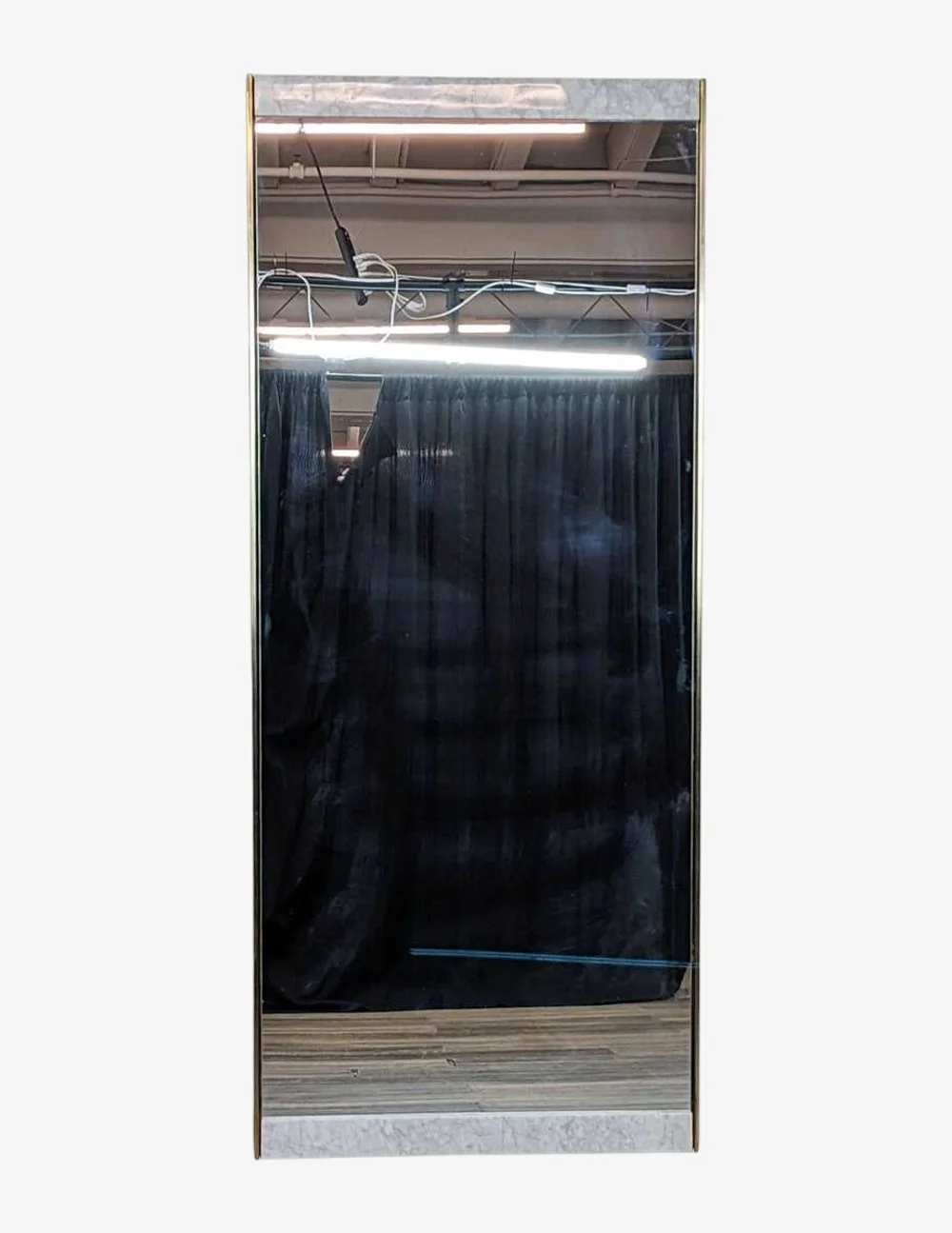 West Elm Full-Length Mirror with Marble and Gold Finish Frame - image 0