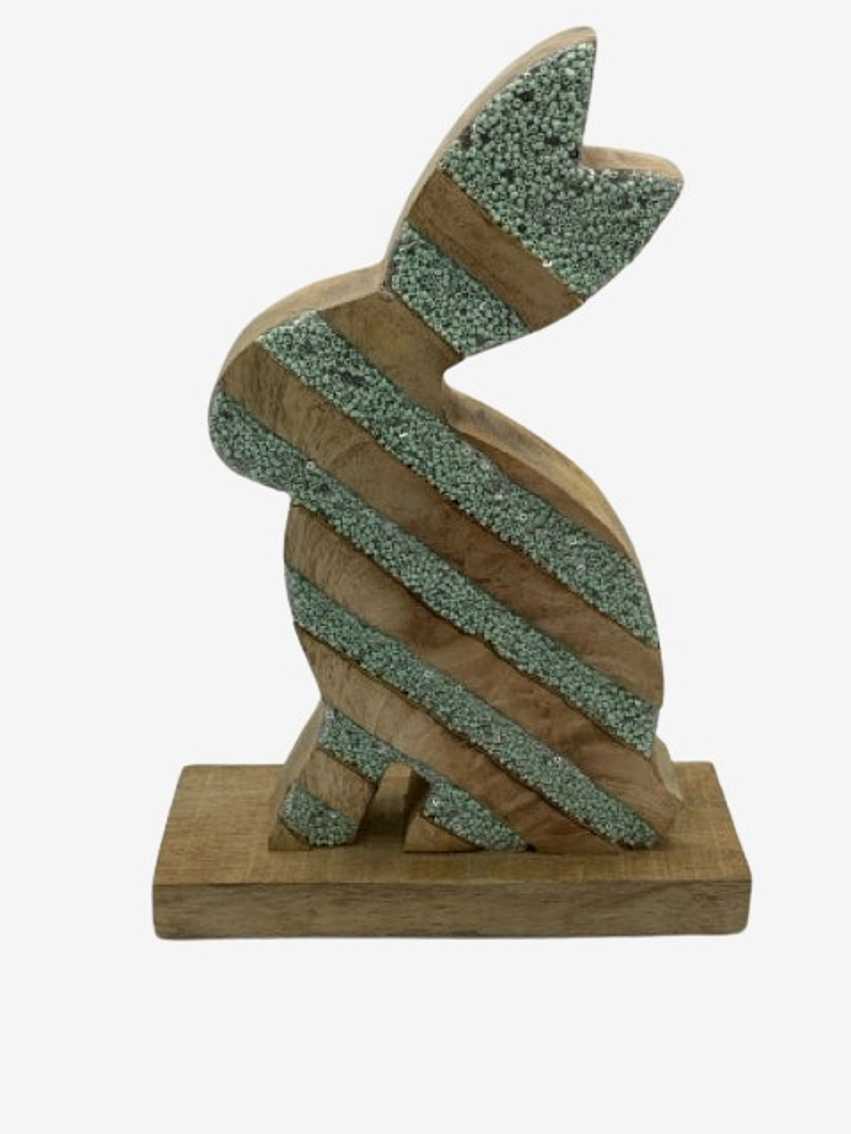 Carved Wooden Bunny - image 0