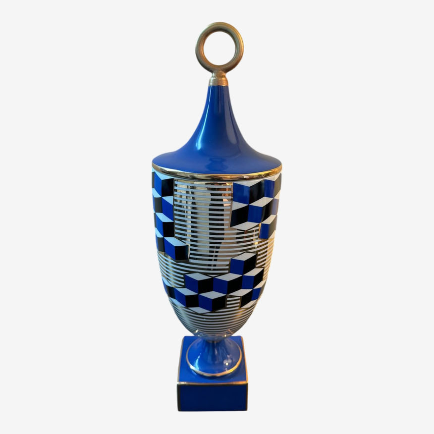 Jonathan Adler Versailles Cube Lidded Vase - image 0