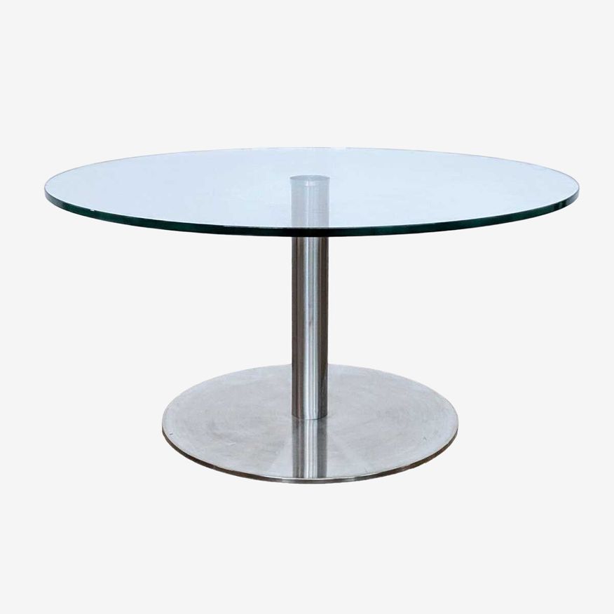 Glass Top Coffee Table with Pedestal Base - image 0