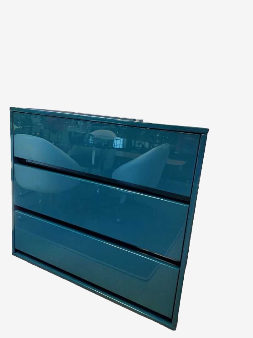 cb2 blue dresser CB2 Blue Lacquer Dresser