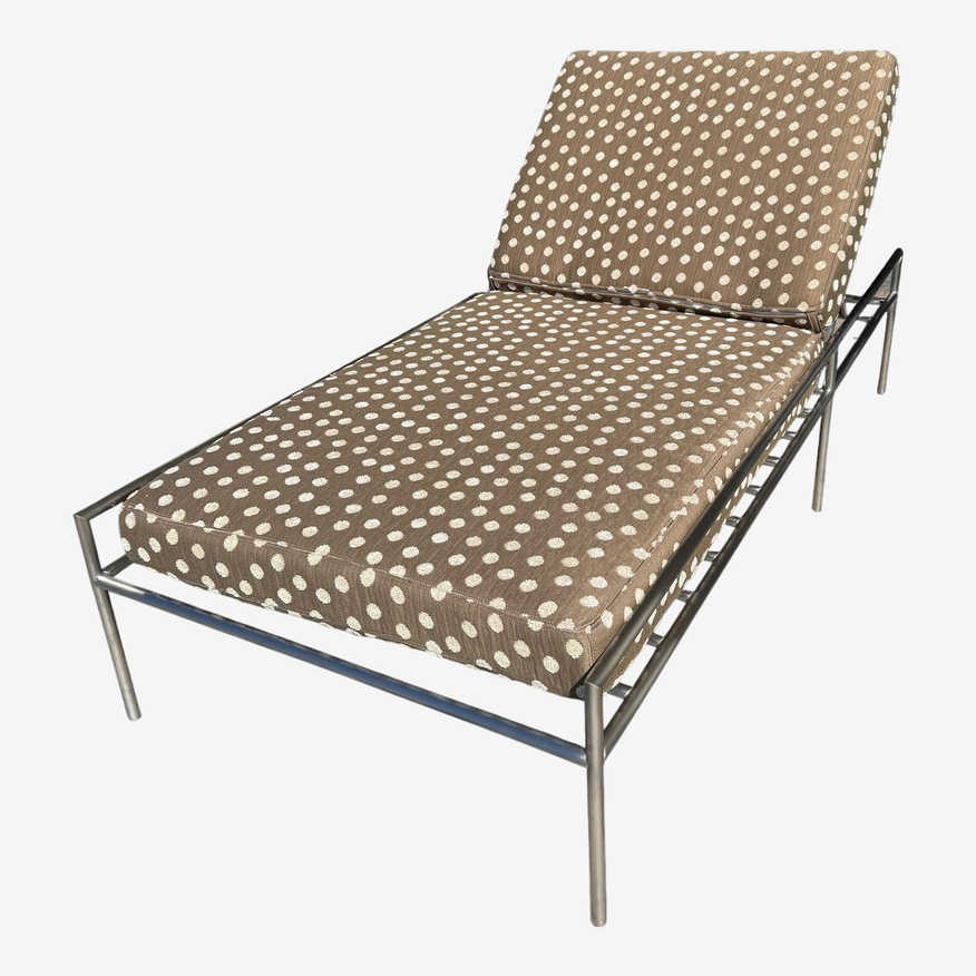 Vintage Metal Outdoor Chaise Lounge - image 0