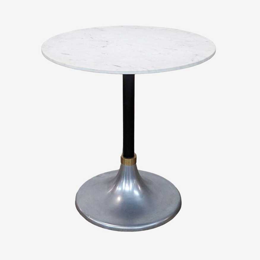 Crate & Barrel Round Marble Top Dining Table - image 0