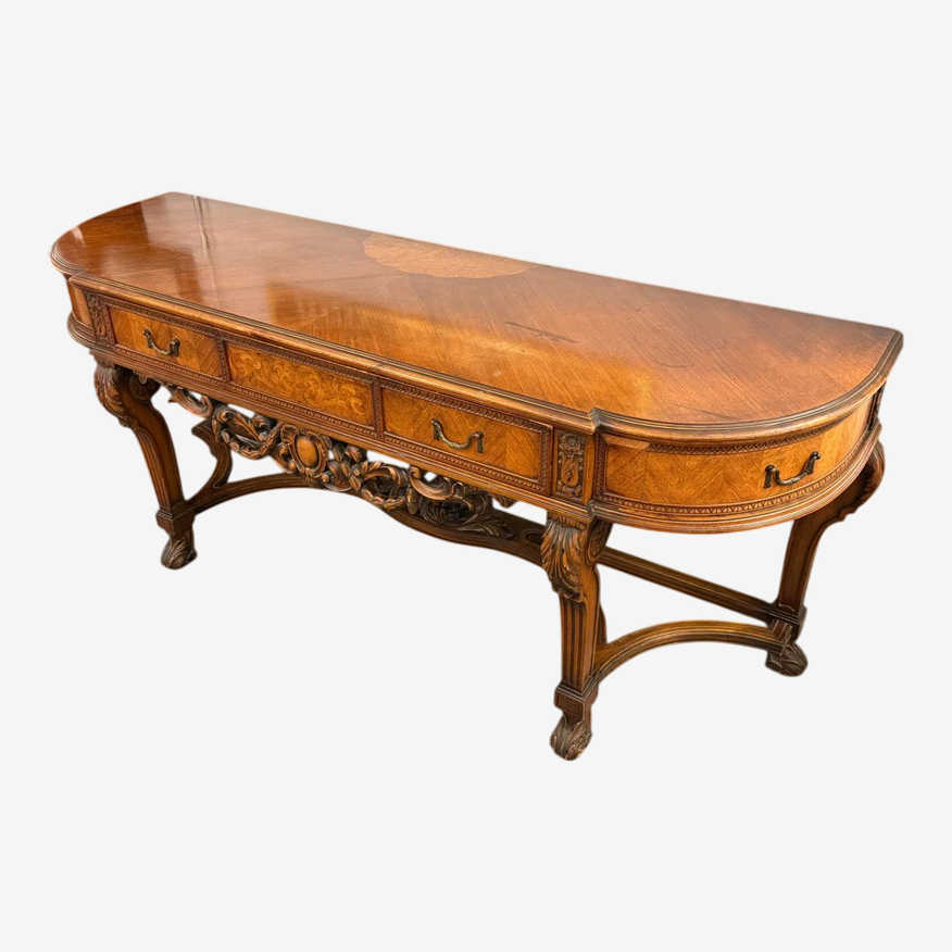 19th Century Antique Walnut + Inlays Sideboard - image 0
