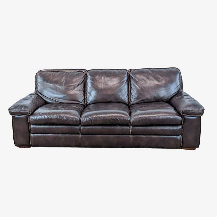 Flexsteel Leather Sofa Kashew