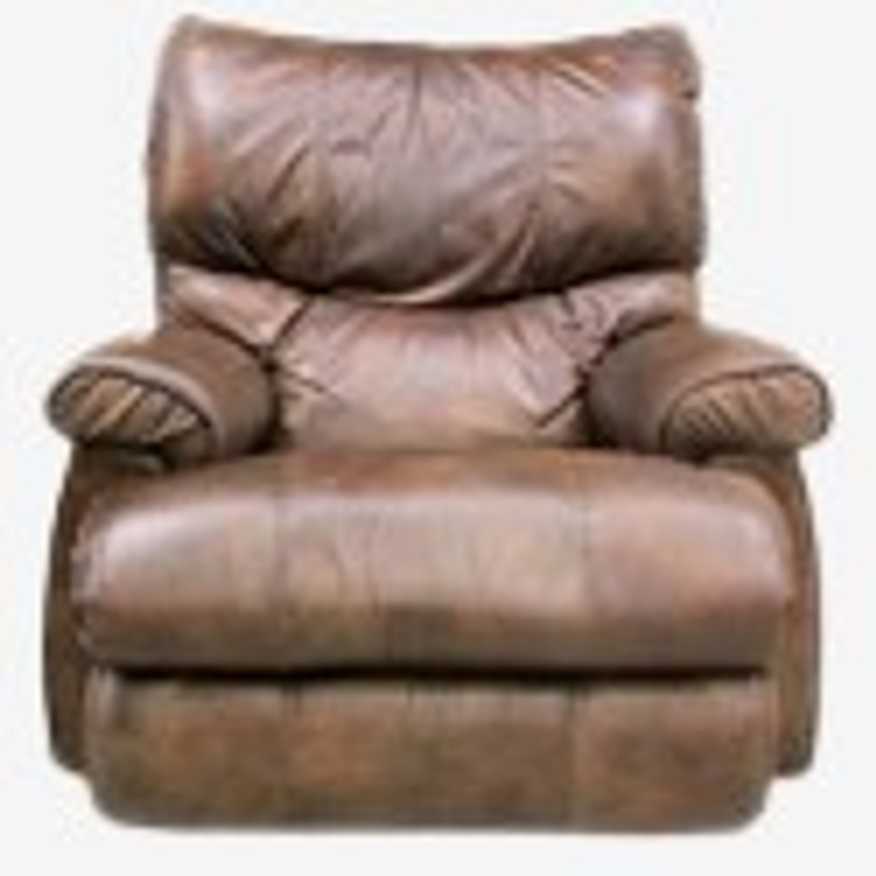 La-Z-Boy Distressed Brown Leather Rocking Recliner - image 0