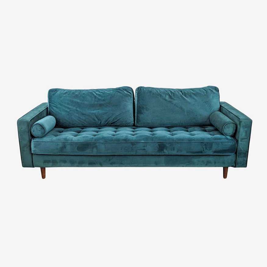Green Mid-Century Style Sofa - image 0